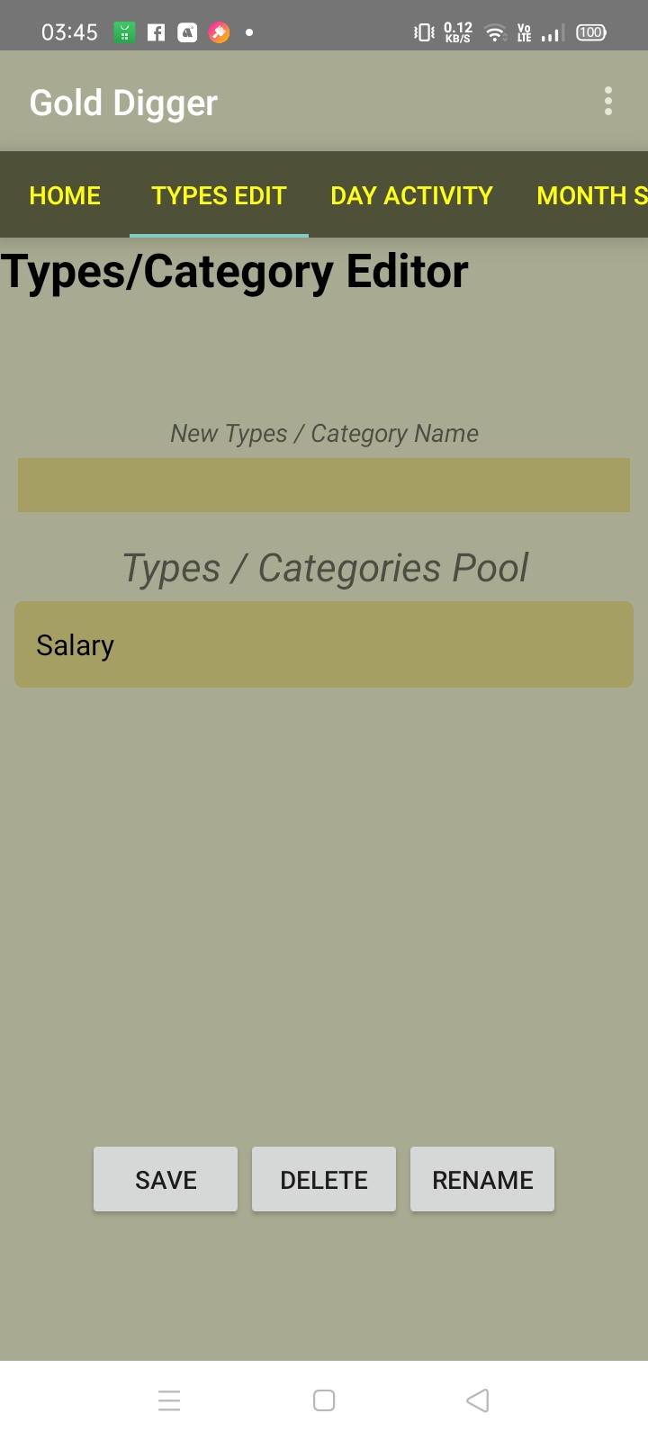 Types Category Editor